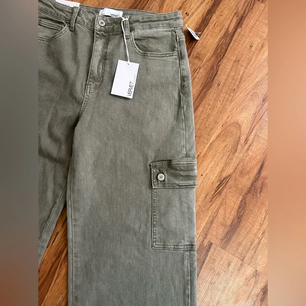 Vervet Lindsey 90s Vintage Loose Fit Wide Leg Stretch Cargo Pant Womens Size 29 - Picture 8 of 14